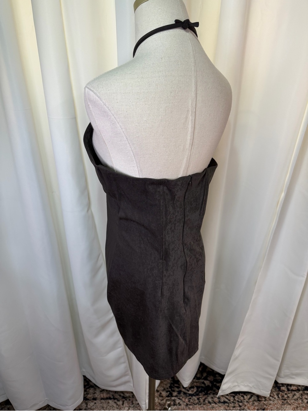 Meji Meji ‘Arewa’ Sculpted Halter Dress in “Coco Crush Brown” Size 8 - Picture 12 of 16
